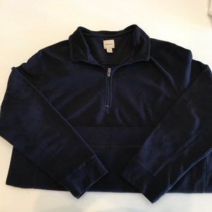 Fleece 1/4 zip pullover Men's XL Navy Blue